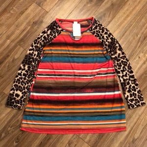 Serape and leopard shirt
